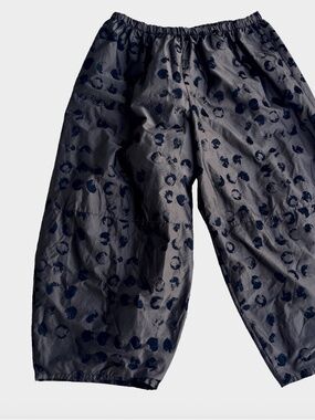 BRYN WALKER OLIVER ? Pant Balloon Style Lagenlook Brown Black Dots 2X